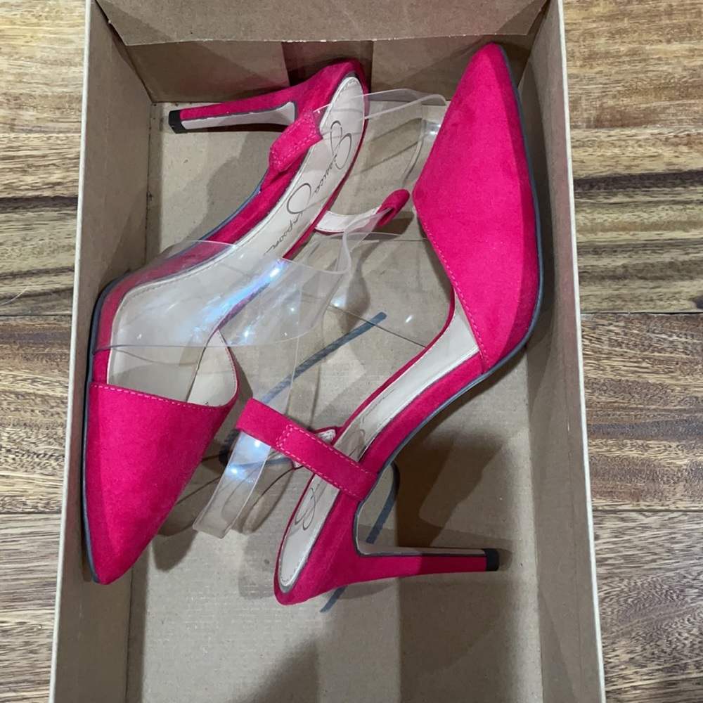 Jessica Simpson Raspberry heels - Picture 3 of 5